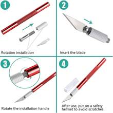 2 Cutters for DIY Art Work Cutting, Scalpel with 20 Replacement Blades, Craft Knife, Craft Knife, Craft Knife, Hobby Knife, Carving Knife, Caving, Sculpture, Window Film, Paint Protection