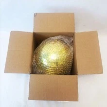 1pc Gold Disco Ball Decoration - Gold - View 3