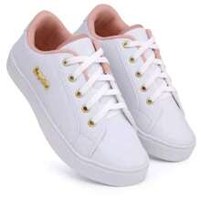 Women Wedge Sneakers - Đen và trắng - Xem 2