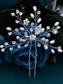 1pc Minimalist U-Shaped Hair Clip, Suitable For Brides, Parties, And Daily Wear - Silver - View 6