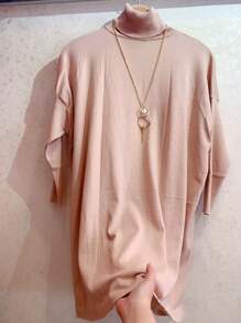 Plus Size Sweaters - Khaki - View 2