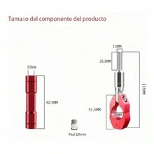 Barra Estabilizadora Para Manubrio Stunt Motos Aluminio - Rojo - Ver 5