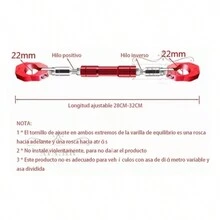 Barra Estabilizadora Para Manubrio Stunt Motos Aluminio - Rojo - Ver 6