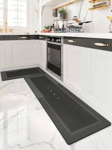 1 Pieza Estilo Moderno Simple De Material Pu, Fashonable, Antideslizante, Fácil De Limpiar, Alivia La Fatiga Del Pie, Resistente Al Desgaste, Al Rascaniento Y A Prueba De Agua - Alfombra De Cocina - Multicolor - Ver 2