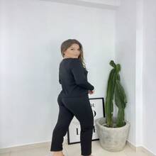 St Madame Long Suede Pajamas - màu đen - Xem 2