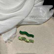 2/4pcs Jelly Color Transparent Wavy Side Bangs Clip, Simple Colorful Hair Clips, New Fashion Design Claw Clips Hair Claws Hair Barrettes, School Stuff, Hair Accessories, Head Accessories, Hairpin - Multicolor - View 4