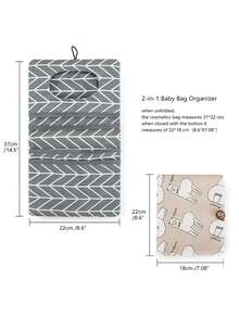 Waterproof Baby Diaper Storage Bag Portable Hand-Held Toiletry Bag For Outdoor Use - Multicolor - View 5