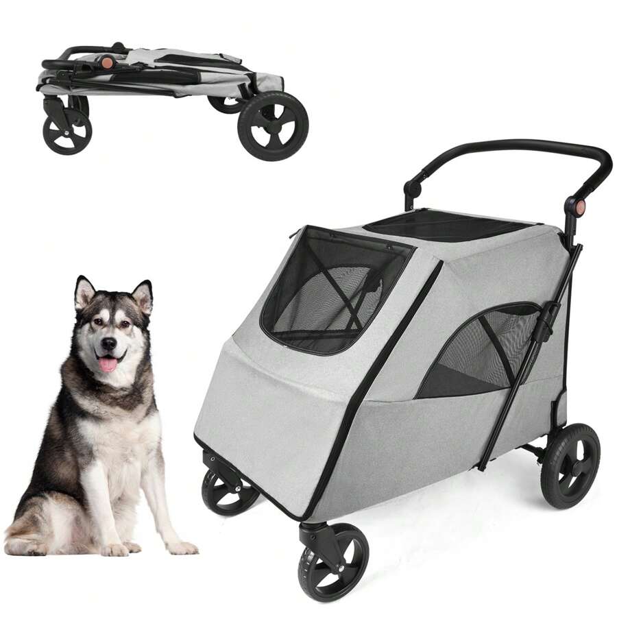 Wedyvko Dog Stroller For Large Dogs Upto 120 Lbs Pet Jogger Wagon