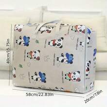 1個牛津布料棉被/衣服收納袋,具有大容量和搬運裝載手柄 - 卡通三角 - 查看 3