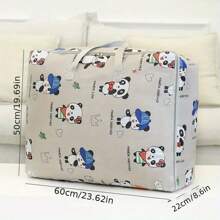 1個牛津布料棉被/衣服收納袋,具有大容量和搬運裝載手柄 - 卡通三角 - 查看 2