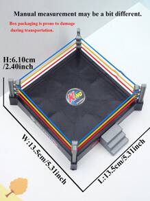 12 unidades Figuras de acción de lucha libre con set de ring de 4 esquinas, accesorios y modelos en miniatura creativos. Estilo y color al azar, algunos accesorios pueden tener diferentes colores. Empaque frágil durante el tránsito. Decoración de habitación - Albaricoque - Ver 3