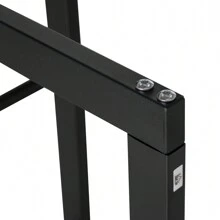 HOMCOM Soporte para Leña Estante de Leña Metálico Leñero de Exterior de Metal para Interior y Exterior Carga 100 kg 40x25x100 cm Negro - Negro - Ver 3