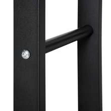 HOMCOM Soporte para Leña Estante de Leña Metálico Leñero de Exterior de Metal para Interior y Exterior Carga 100 kg 40x25x100 cm Negro - Negro - Ver 7