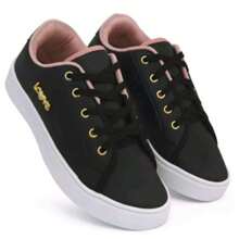 Women Wedge Sneakers - Đen và trắng - Xem 3