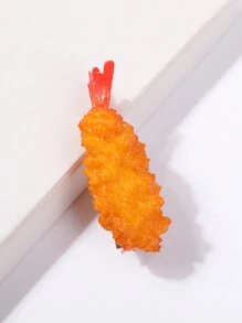 1pc Fun Fake Shrimp Hair Clip Headpiece,Hair Accessories,Hair Barrettes Hair Clips Hair Claws, School Stuff, Hairpin - Yellow - View 2