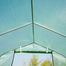Outsunny Polytunnel Greenhouse With Windows And Door, Walk In Greenhouse For Garden, Backyard (4 X 2 M) - Green - View 10