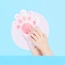 5 Pares Mascarillas Para Manos Cuidado De Palmas Diseño Manos De Gato Hidratación Profunda Guantes De Belleza - Rosa - Ver 3