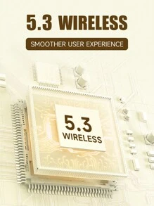 Newest Over-Ear Wireless Headphones With Gradient Running Lights And Stretchable Headband, Compatible With Business And Smart Phones, High Definition Calls And Cool Game Experience. With Usb-C Connection, Foldable Design, Large Ear Muffs And Hifi Bass, Provides Long Battery Life. Cheap And Ideal Gift For Valentine'S Day And New Year. - Beige - View 4