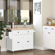 HOMCOM Storage Islands & Carts - White - View 1