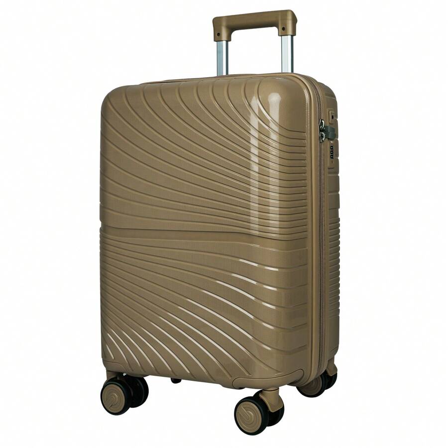Asge Twin-Wheel Hardshell Luggage Set - M-L-XL Sizes For All Your Travels - Champagne - View 1