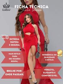 Women Dresses - Red - View 7