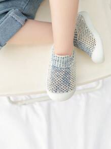 1pair Unisex Toddler Soft Non-Slip Mesh Breathable Walking Shoes For Summer