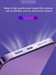 1 Pieza Protector De Pantalla Integrado De Hidrogel A Prueba De Polvo - transparente - Ver 3