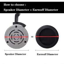 适用于各种耳机保护套，带PU皮革舒适防噪音耳机垫海绵套，多种尺寸耳机头 - 黑色 - 查看 3