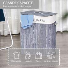 HOMCOM Laundry Baskets - Grey - View 5