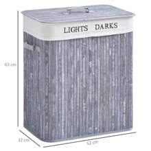 HOMCOM Laundry Baskets - Grey - View 4