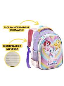 Mochila Infantil De Costas Feminina Grande Unicórnio Mochila Menina Escolar Padrão De Unicórnio Crianças Mochila Escolar Garotas À Prova D'Água Bolsas