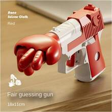 Juego De Pistola De Jugete Piedra, Papel O Tijera Para Niños - Gris Claro - Ver 4