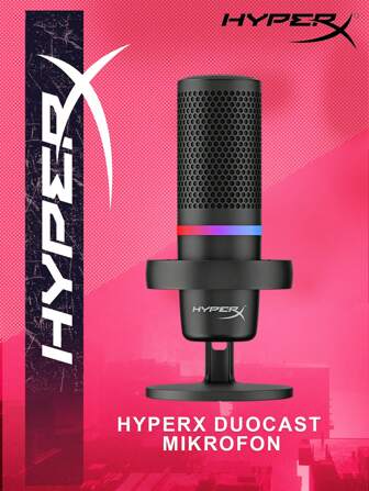  HyperX DuoCast RGB Usb Condenser Microphone Professional Podcast Mic Studio Recording Microphone Gaming Microphone