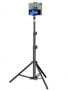 Phone & Tablet Dual-Use Support Stand With Tripod For Live Streaming For Summer Vacation, Travel, Outdoor Activities, Live Streaming Selfie Stick, Tripod Stand - Black - View 6