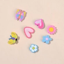 25pcs/Set Ice Cream Cake Shape, Fruit Shape, Unicorn Shape Shoe Charm Cartoon PVC Shoe Buckle, Soft Rubber Shoe Buckle DIY Accessories - Multicolor - View 8