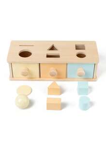 Đứa trẻ Đồ chơi giáo dục Trẻ em Montessori Hộp cây búa Hộp Macaron Đồ chơi bằng gỗ Huy hiệu tiền xu) Trái bóng Cái trống Ngăn kéo Hộp - Nhiều màu - Xem 5