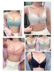 Brasier con Diseño de Encaje para Mujer - Negro - Ver 7