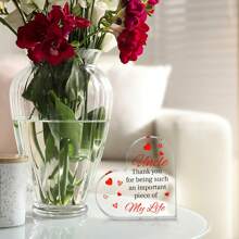 1入組透明心形亞克力牌匾,叔叔禮物帶語錄 - 父親節生日禮物,從姪女姪子送給叔叔的桌面裝飾卡禮物,創意美學家居辦公室裝飾,桌上擺設,紀念禮物,精緻禮物的理想期間禮物,藝術工藝裝飾禮物,新房禮物 - 無色 - 查看 6