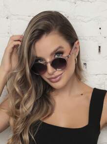 Women Fashion Glasses - 淺灰紫 - 查看 2