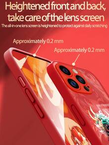 Koolife Iphone 14帶圖案[龍布女孩]鏡面後蓋保護套，Iphone 15玻璃+防水TPU邊框黑色保護套，適用於Iphone 15 Pro Max / 14 Pro Max的簡約時尚保護套，非常適合學生使用 - 龍衣女孩-丁香紫 - 查看 3