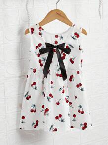 少女櫻桃印花連衣裙 - 彩色 - 查看 2