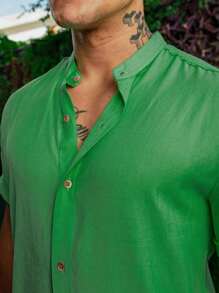 Men Shirts - Mint Green - View 5