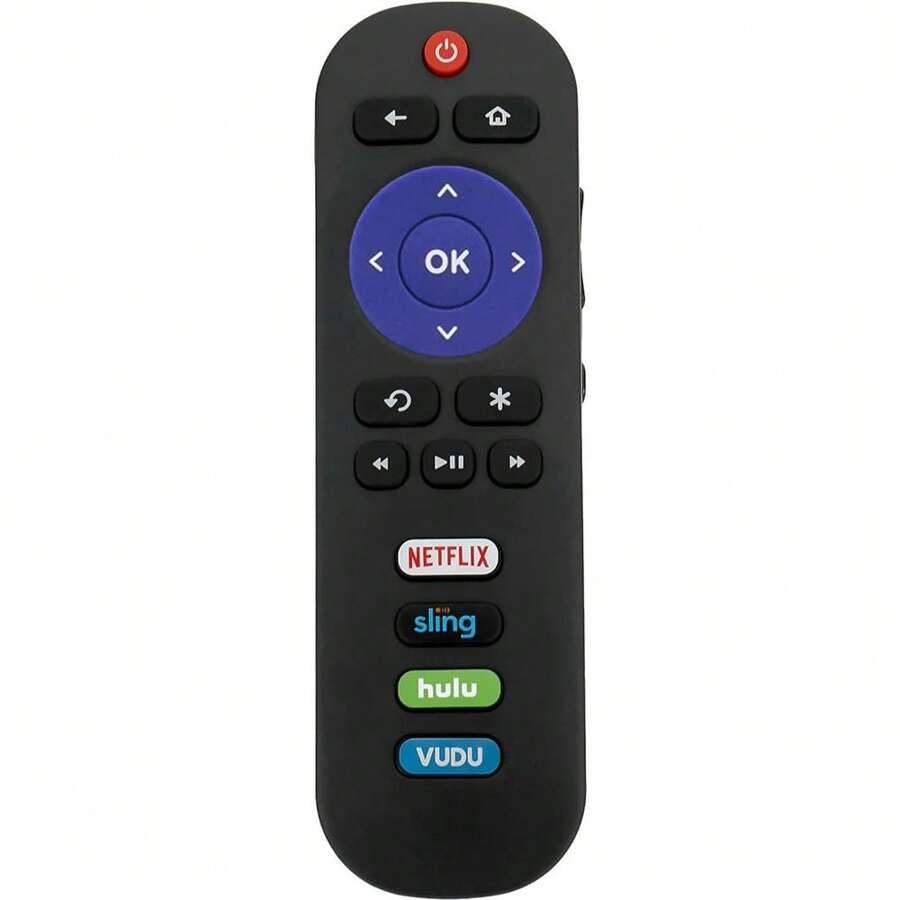 TV04 Third Party R.O.K.U. Remote Control With Four Shortcut Buttons - màu đen - Xem 1