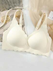 Teen Girl 2pcs/Set Bralette With Soft Support, Gathered & Wirefree, Prevent Side Overflow - Multicolor - View 3