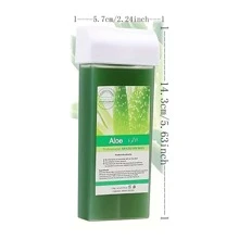 Viilife 100克蘆薈脫毛蠟條,暖蠟蜜蠟方便手持式蠟滾球蠟 - 綠色 - 查看 3