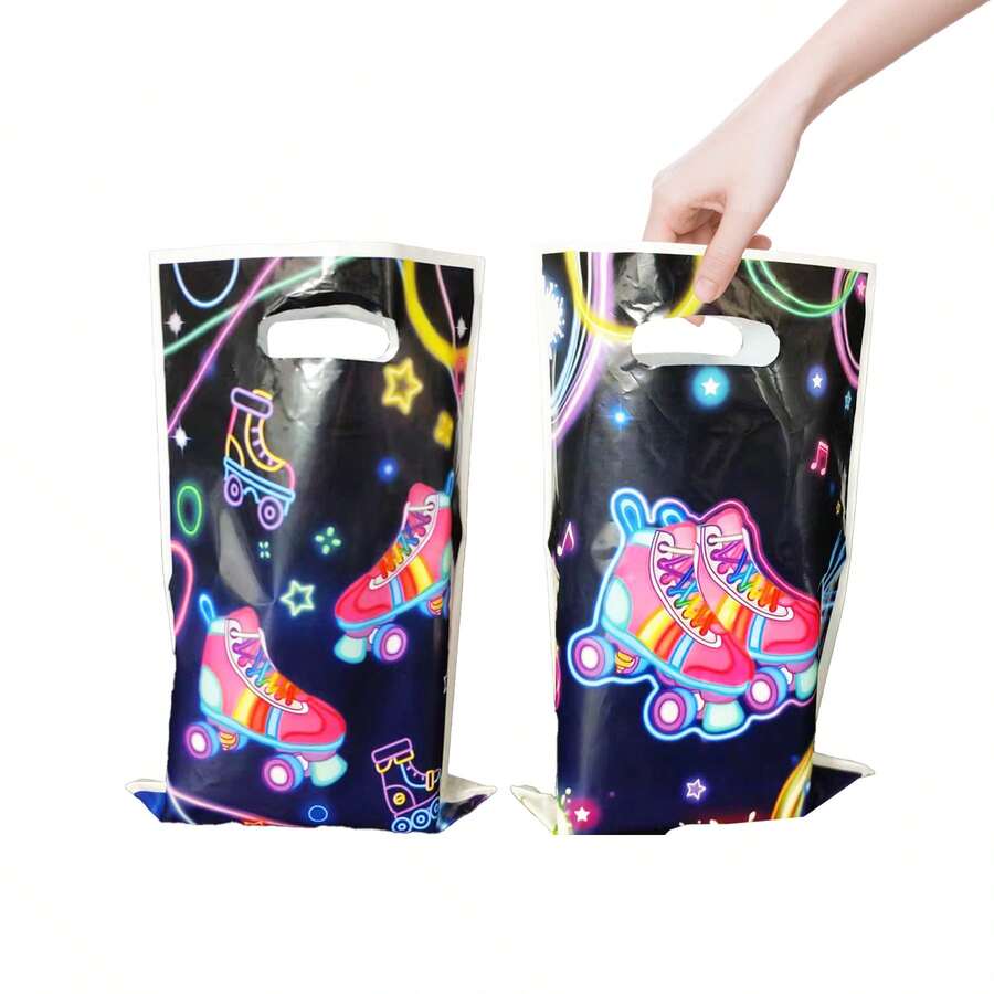 20入組多色滾輪溜冰禮品袋,糖果蛋糕包裝袋,派對禮品,生日禮物,節日贈品 - 彩色 - 查看 1