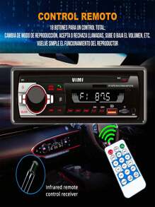 Auto Estereo Para Coche Con Reproductor Mp3 Radio Bluetooth - Negro - Ver 4