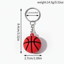 Bộ 12 móc khóa thể thao bóng đá, bóng rổ, bóng chày, bóng bầu dục chân thực, móc khóa túi xách cho nam, phụ kiện xe hơi thông thường cho ba lô đi học - nhiều màu - Xem 4