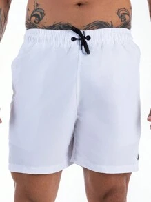 Men Beach Shorts - trắng - Xem 3