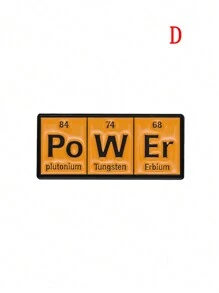 Diseño creativo y exquisito de 1 pieza de Insignia con elemento químico de la tabla periódica, para entusiastas de la química, accesorio divertido de joyería, pin para ropa, bolso, obsequio para amigos, insignia escolar